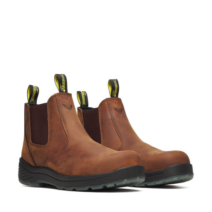 Thorogood Thoro-Flex Series – 6″ Crazy Horse Composite Safety Toe – Quick Release Pull-on with Translucent Bottom