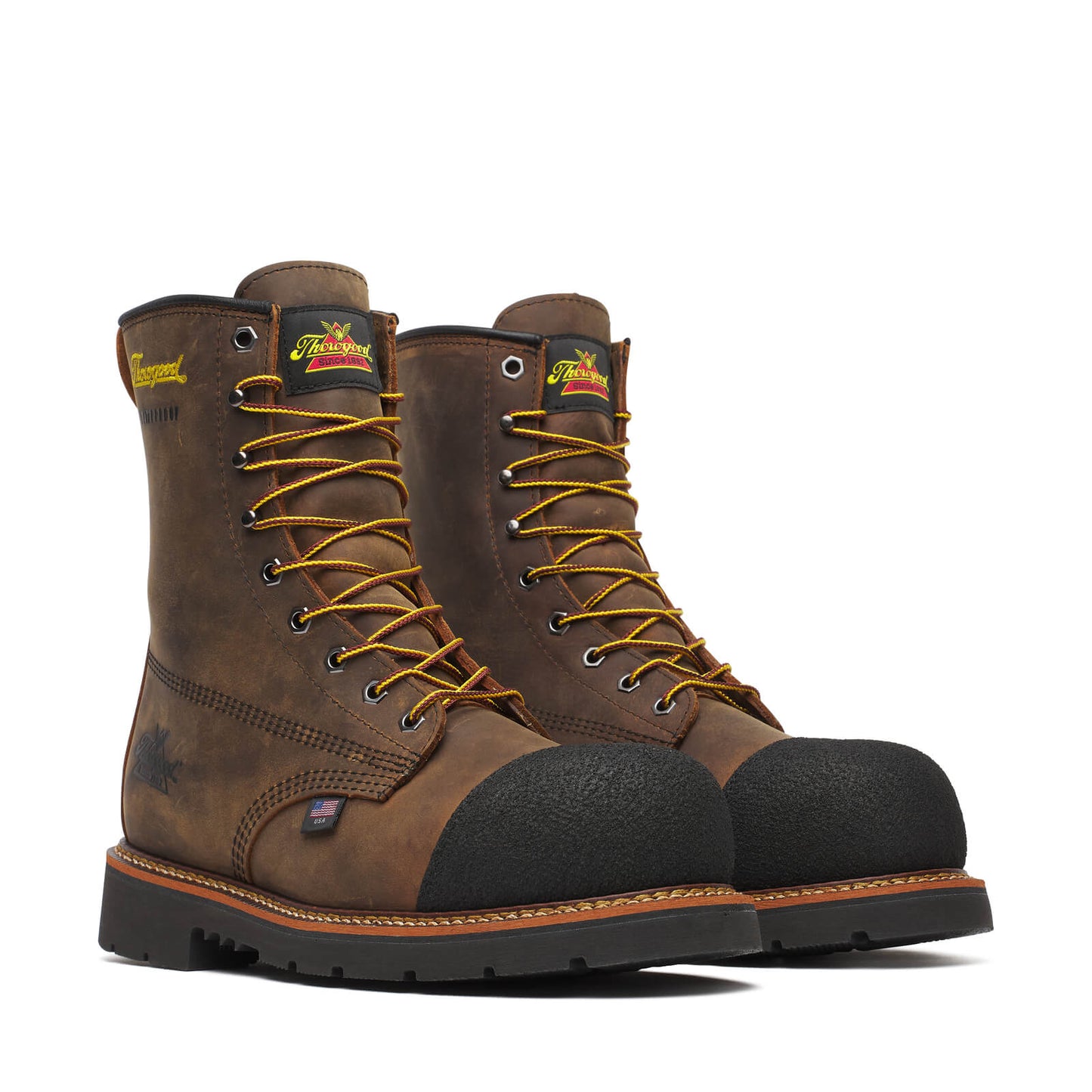Thorogood Hammerhead – 8″ Crazy Horse Nano Toe – Black MAXWear 90 Outsole