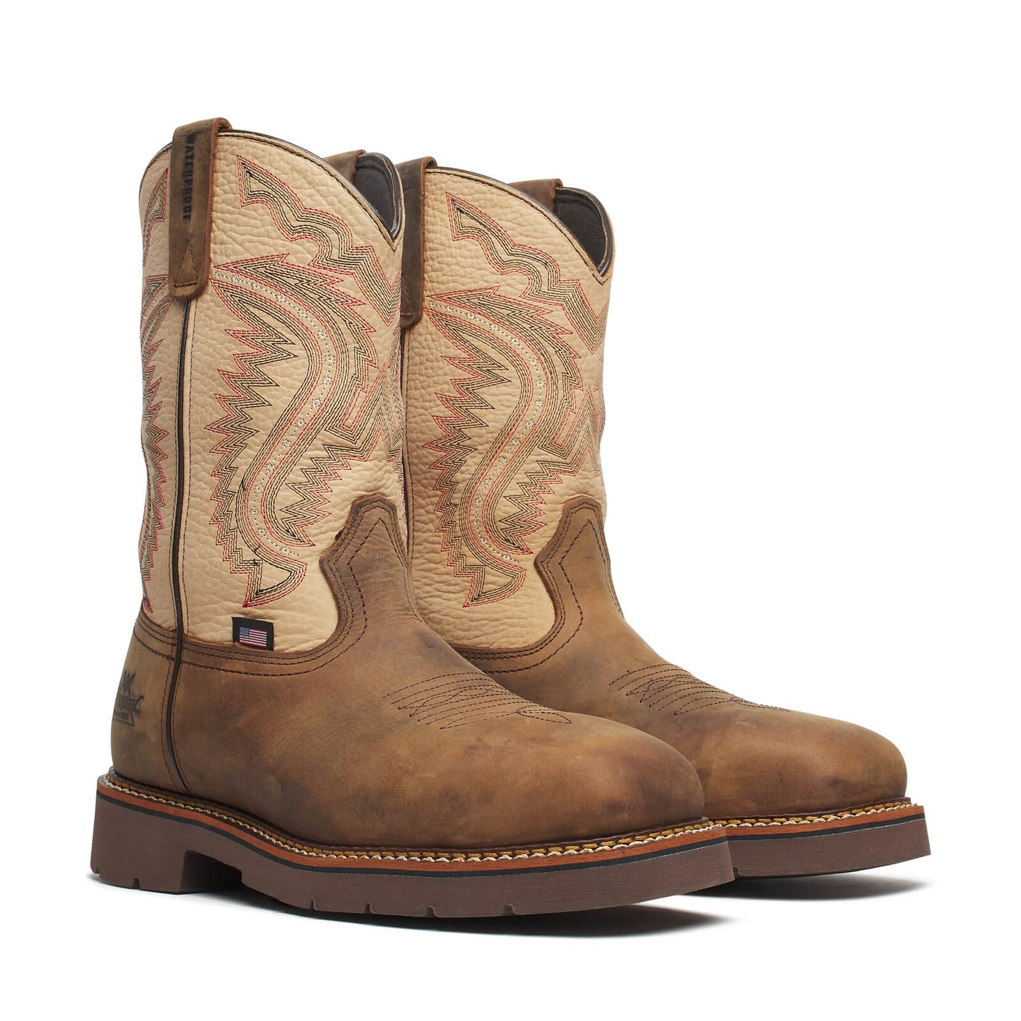 Thorogood Western Work – WP 11″ Crazy Horse/Rawhide Nano Sq Toe