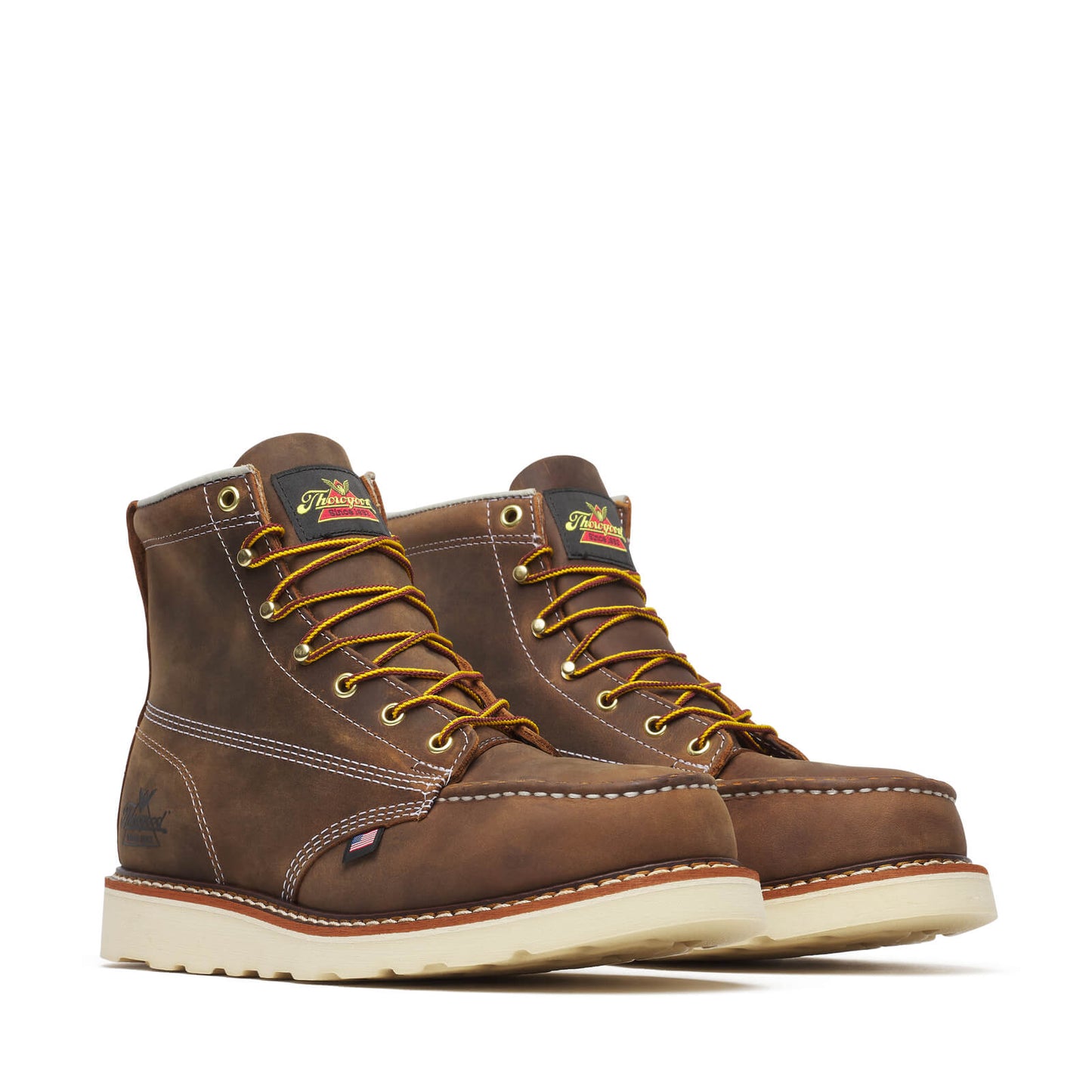 Thorogood AMERICAN HERITAGE – 6″ Steel Toe TRAIL CRAZY HORSE MOC TOE – MAXWEAR WEDGE