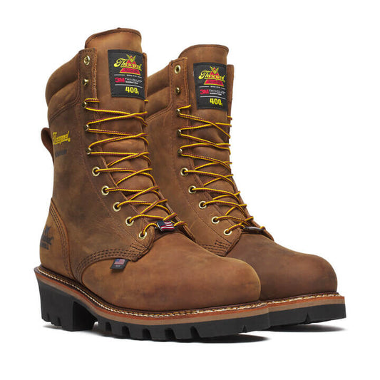 Thorogood Logger Series – 9″ Brown Trail Crazy Horse – Insulated – Waterproof