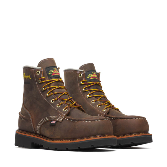 Thorogood 1957 Series – WP 6″ Crazy Horse Steel Moc Toe BLK 90