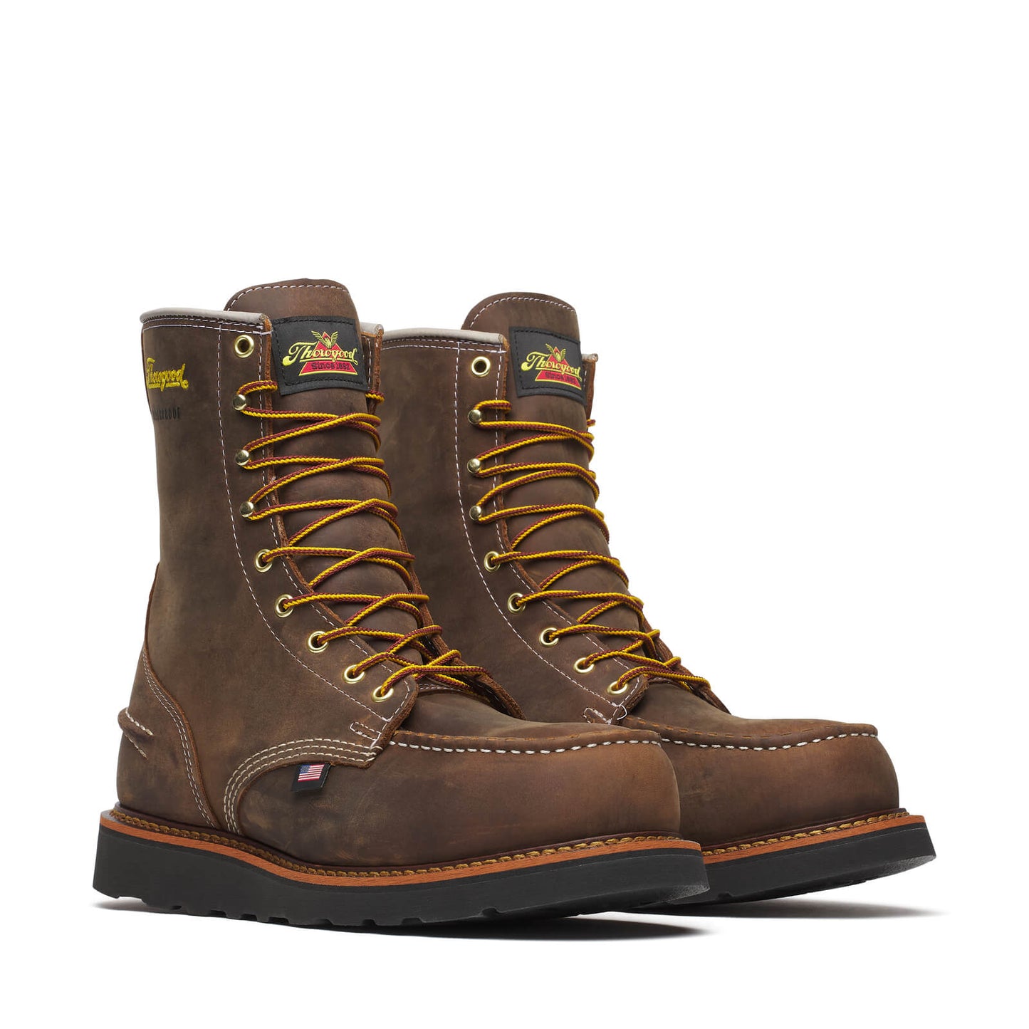 Thorogood 1957 Series – WP 8″ Crazy Horse Steel Moc Toe BLK Wedge