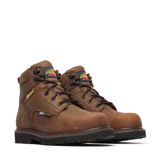 Thorogood Jobsite Series – WP 6″ Crazy Horse Comp Round Toe I-MET BLK