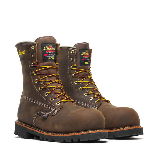 Thorogood AMERICAN LEGACY – Waterproof + Insulated – 8” Crazy Horse Nano Safety Toe