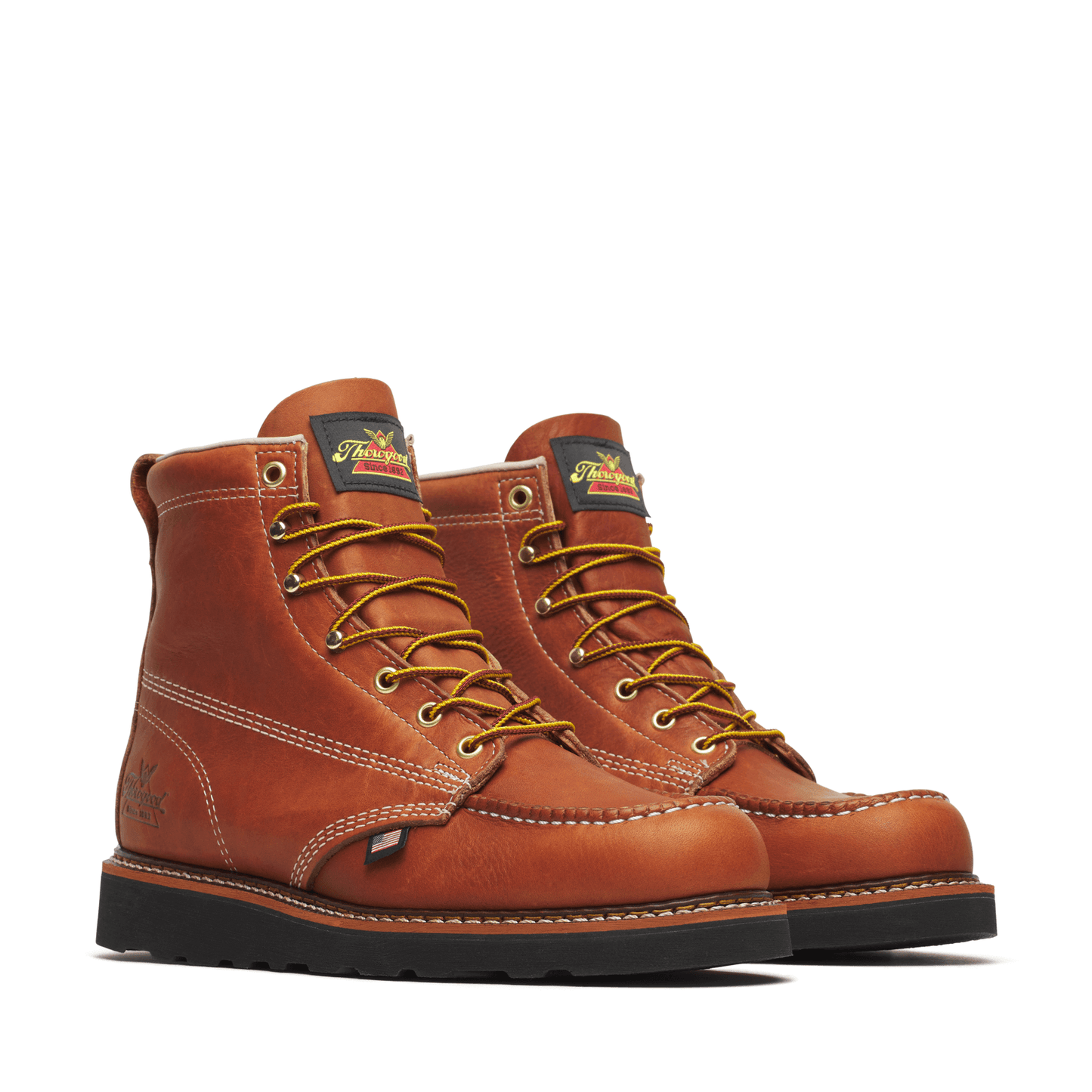 Thorogood American Heritage – 6″ Tobacco Moc Toe BLK Wedge