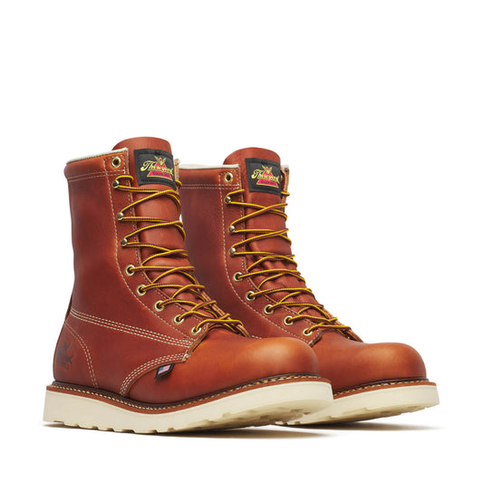 Thorogood American Heritage – 8″ Tobacco Plain Toe MAXWear Wedge
